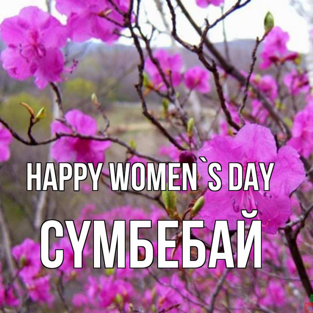 Greetings card с именем, СҮМБЕБАЙ happy women`s day международный женский день Greetings with text for free download 